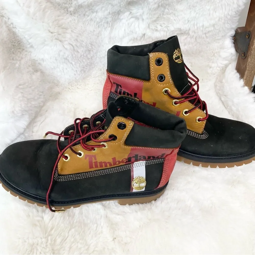 Timberland Premium black tan red Nubuck leather 6 inch waterproof boots A29NA 6
